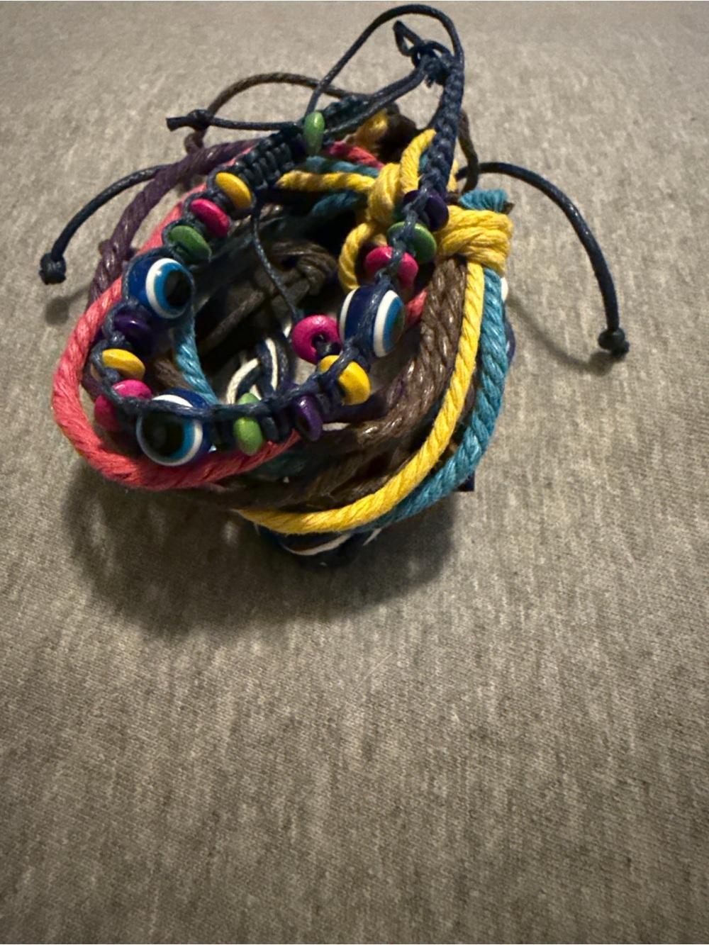 Colorful Friendship Bracelet Set - Multi-Color, Eyeball - Picture 4 of 4